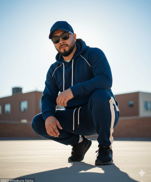 Traje deportivo verde - azul