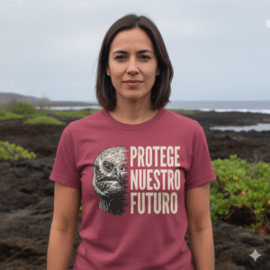 camiseta con la galapagos Camiseta de algodón orgánico unisex